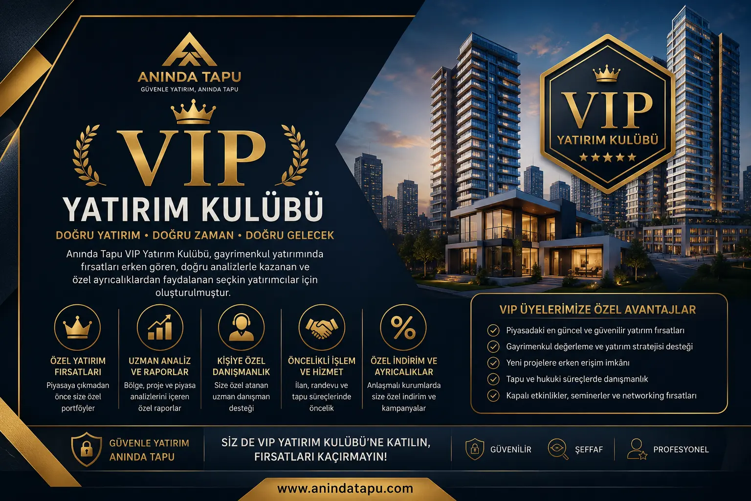 Anında Tapu VIP Yatırım Kulübü